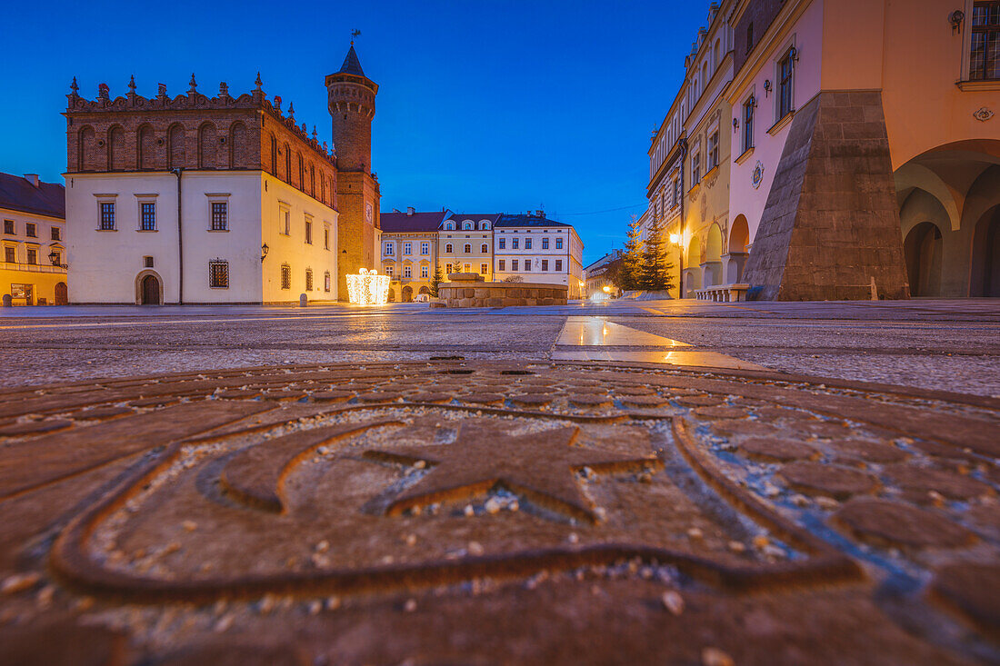 Poland, Lesser Poland, Tarnow, Pavement on old town square