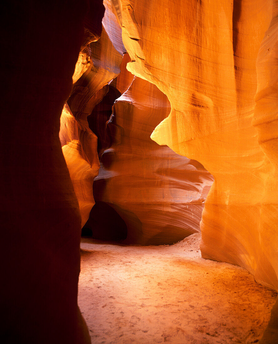 Arizona, Page, Sunlight in Antelope Canyon