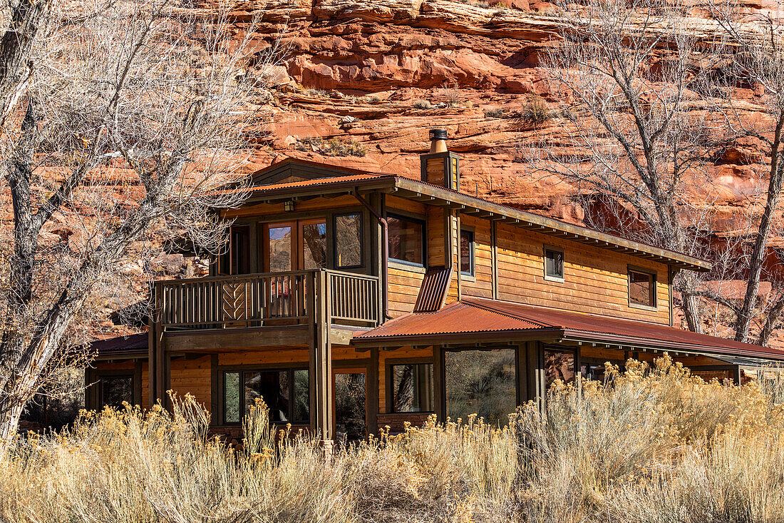 USA, Utah, Escalante, House in Grand Staircase-Escalante National Monument