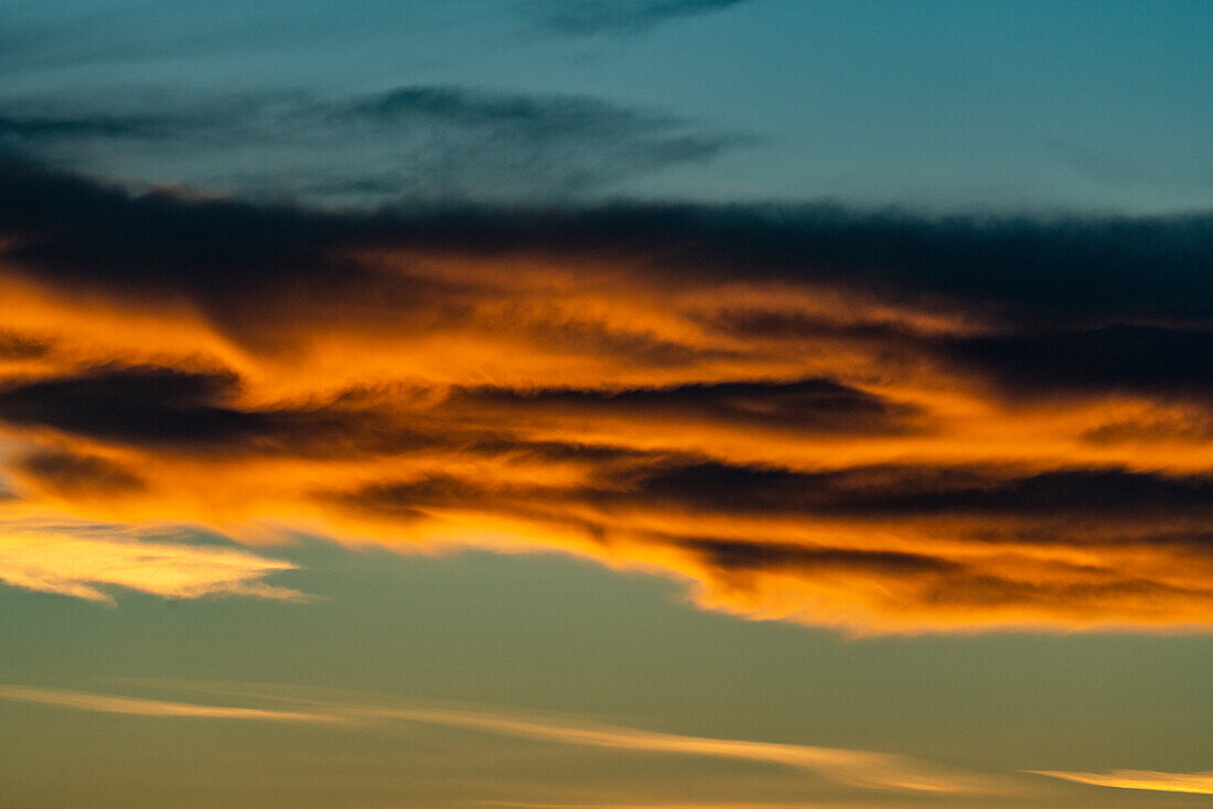 USA, Idaho, Bellevue, Wolken am Himmel bei Sonnenuntergang