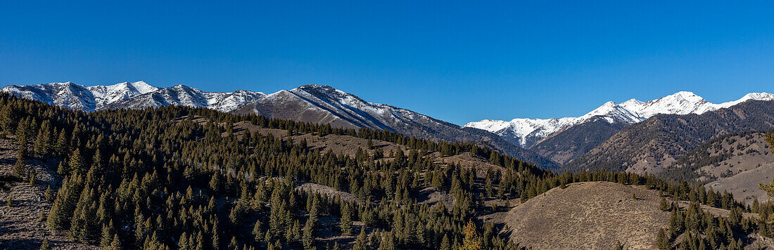 United States, Idaho, Sun Valley, Panoramic view of snowcapped mountains