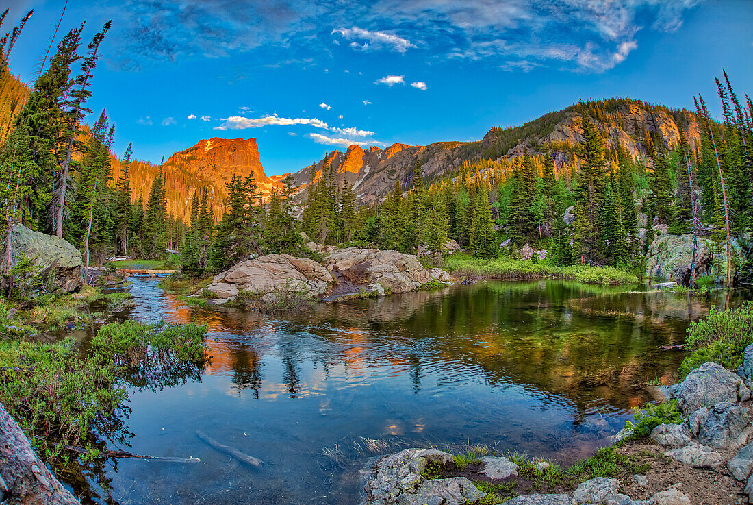 USA, Colorado, Rocky Mountain National Park. Dream Lake landscape