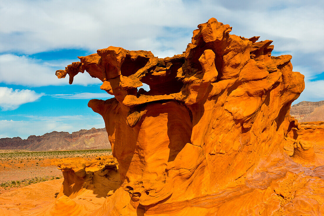 USA, Nevada, Mesquite. Gold Butte National Monument, Little Finland, rote Felsskulpturen