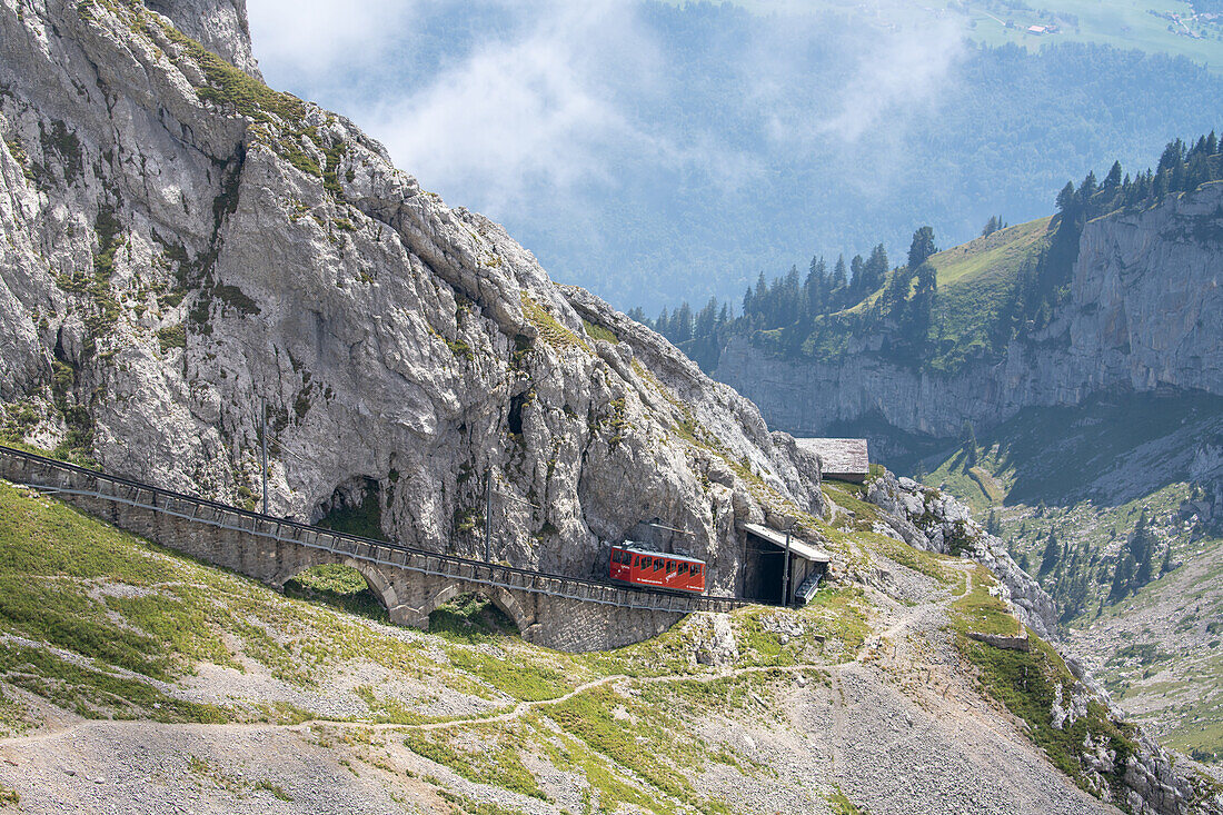 Rack railway on the route between Alpnach and Pilatus-Kulm