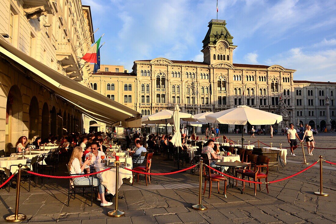 Piazza d´Unita with City Hall, Trieste, Friuli, North Italy