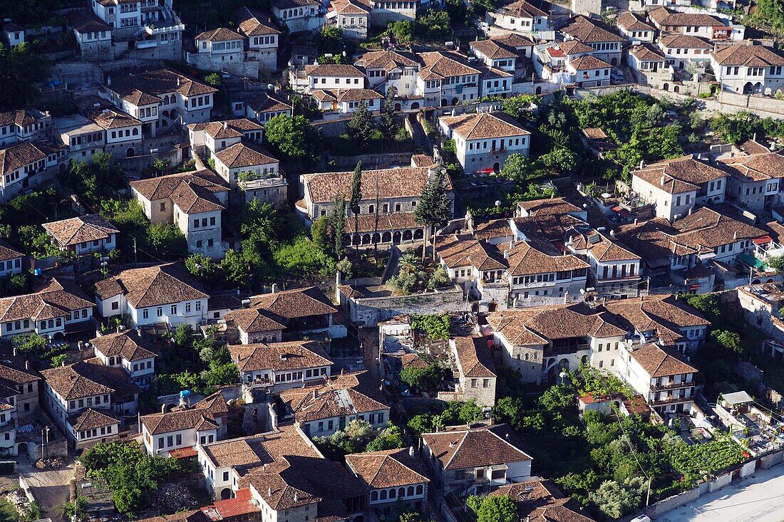 Blick vom Burgberg, UNESCO-Weltkulturort Berat, Albanien