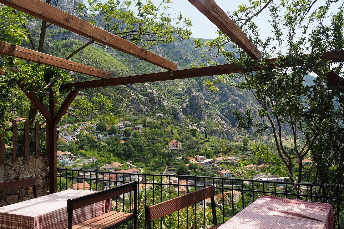 Restaurant in the fortress in Kruje, Albania