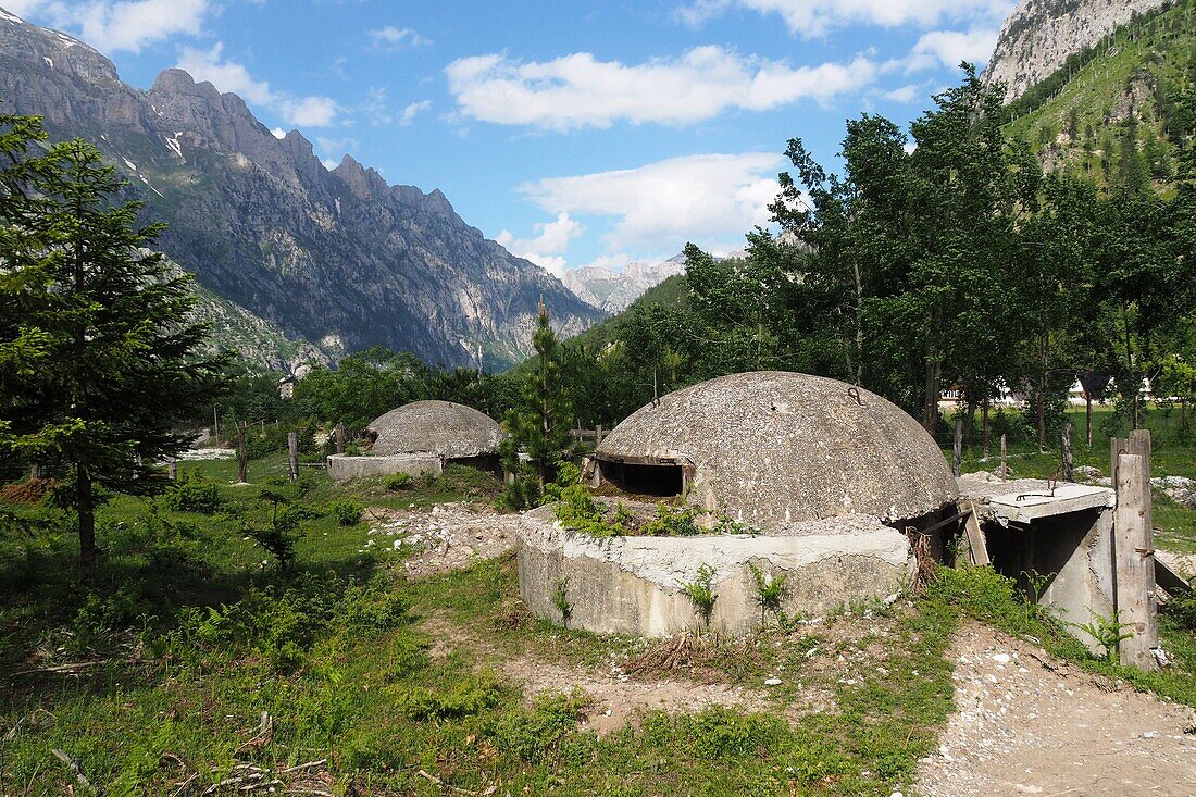 Bunkers in Valbone National Park, Northern Albania