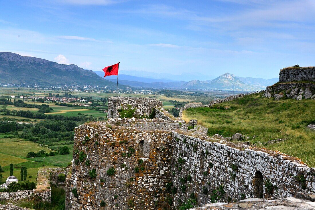 View from the Rozafa Fortress of Shkoder, Northern Albania