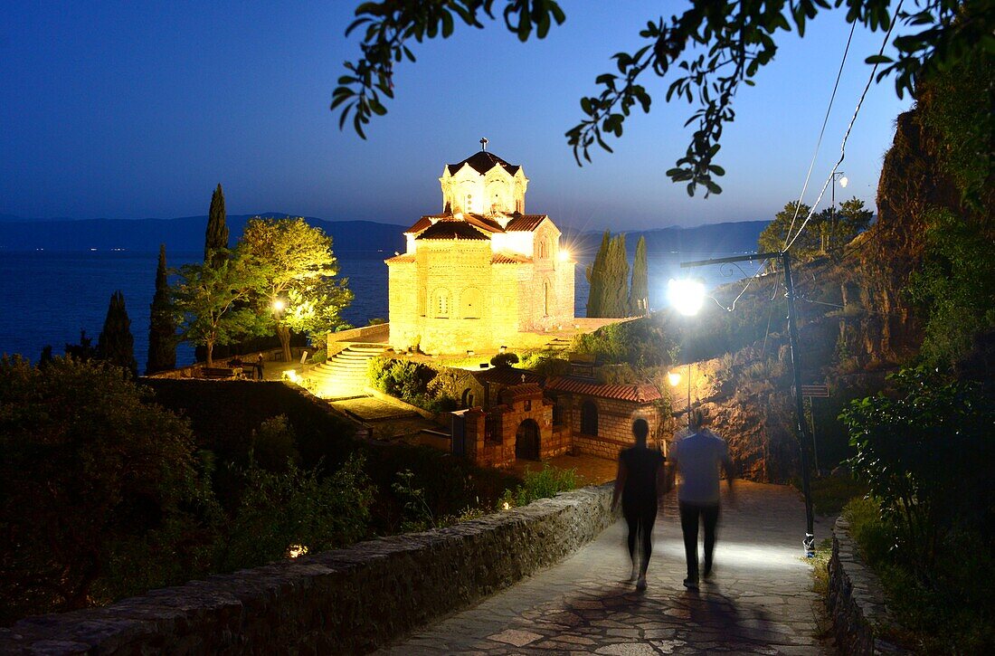 An der Jovan-Kirche in Ohrid am Ohridsee, Nordmazedonien