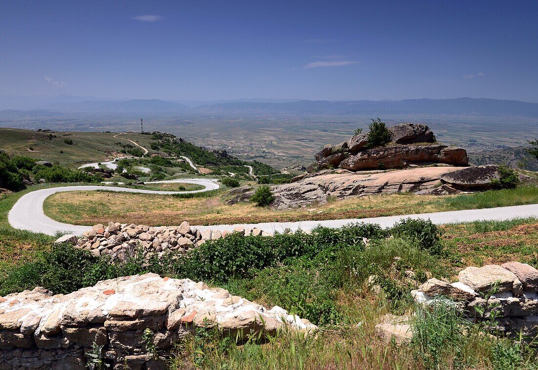 Road to Treskovec mountain monastery near Prilep, North Macedonia