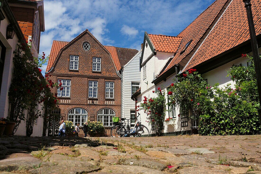 in the old town of Husum, North Friesland, North Sea coast, Schleswig-Holstein