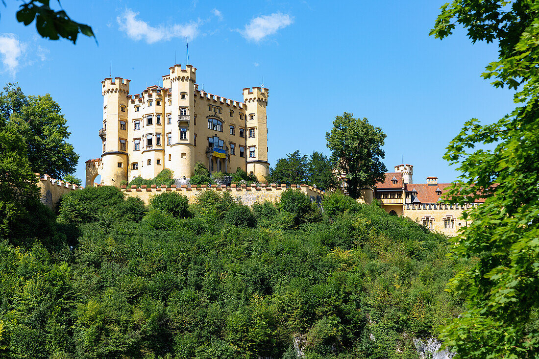 Hohenschwangau Castle near Schwangau in the Ostallgäu in Bavaria in Germany