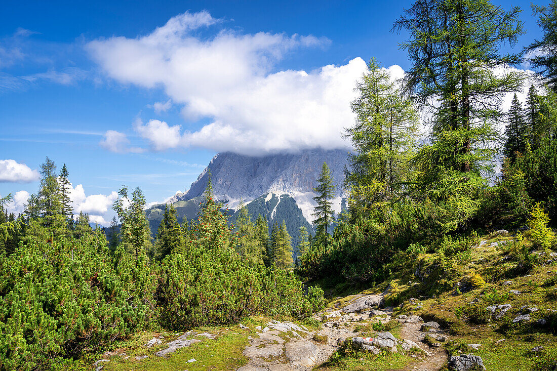 Auf dem Weg vom Seebensee zur Zugspitze, Ehrwald, Tirol, Österreich, Europa