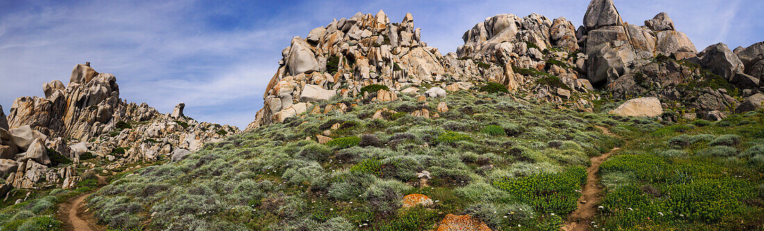 Picturesque rock formations at Capo Testa, Sardinia, Italy