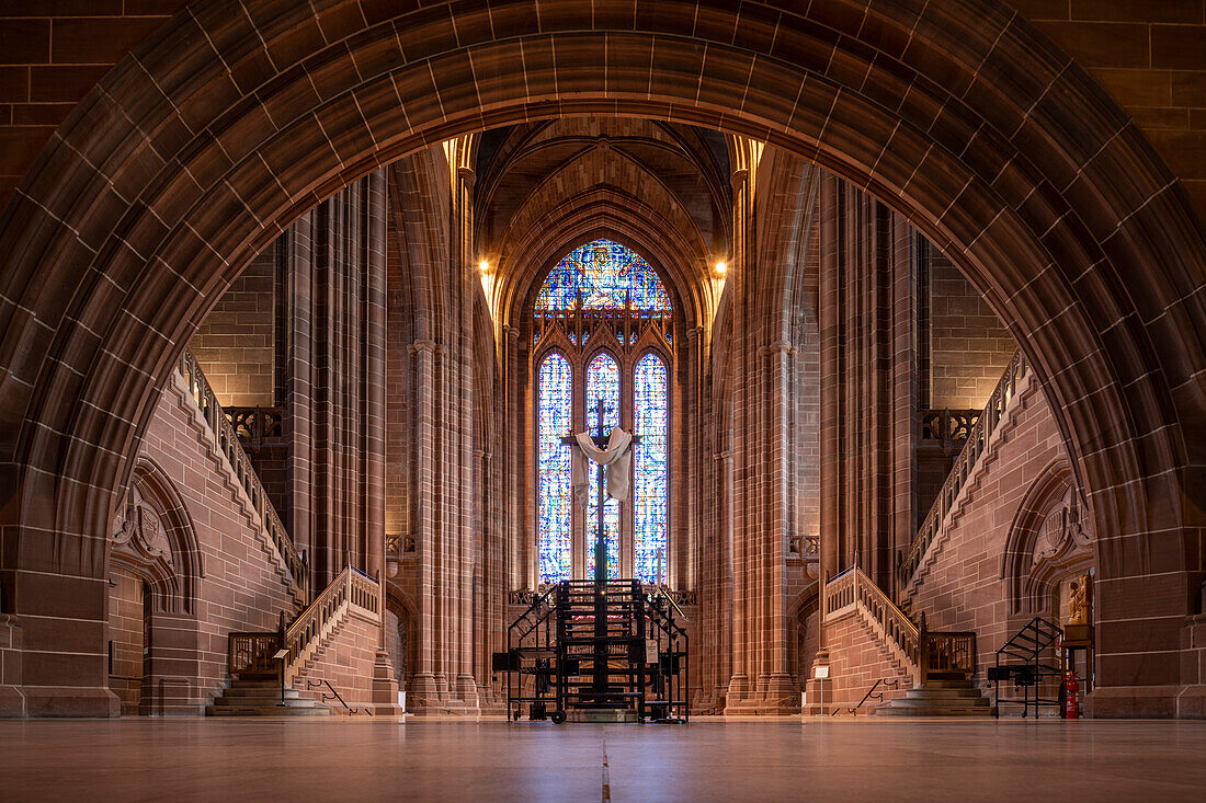 Interior of Liverpool Cathedral, Liverpool, Merseyside, England, United Kingdom, Europe