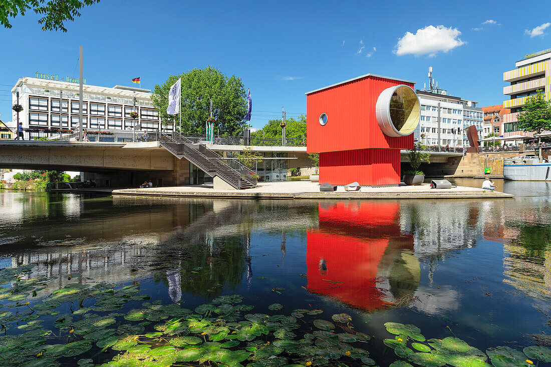 Ein-Mann-Haus, Architekt Thomas Schutt, am Neckar, Heilbronn, Baden-Württemberg, Deutschland, Europa