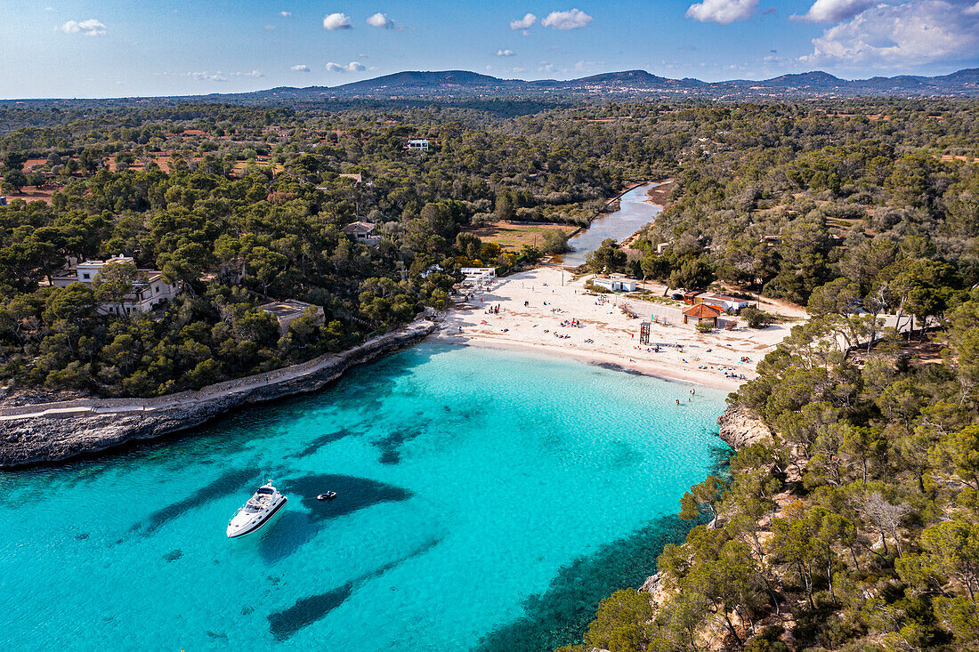 Luftaufnahme des Parc Natural de Mondrago, Mallorca (Mallorca), Balearen, Spanien, Mittelmeer, Europa