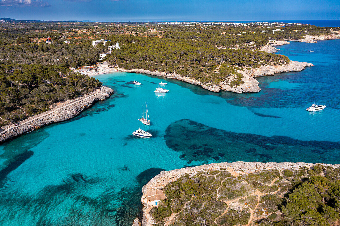 Luftaufnahme des Parc Natural de Mondrago, Mallorca (Mallorca), Balearen, Spanien, Mittelmeer, Europa