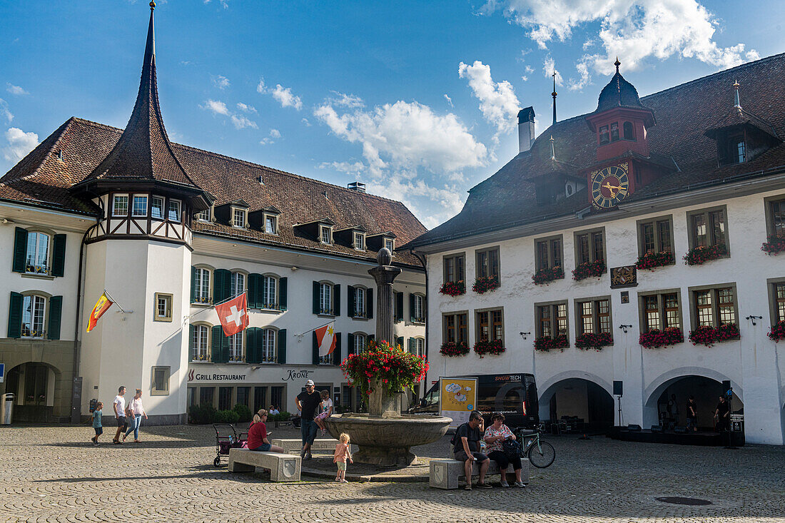 Old town of Thun, Canton of Bern, Switzerland, Europe