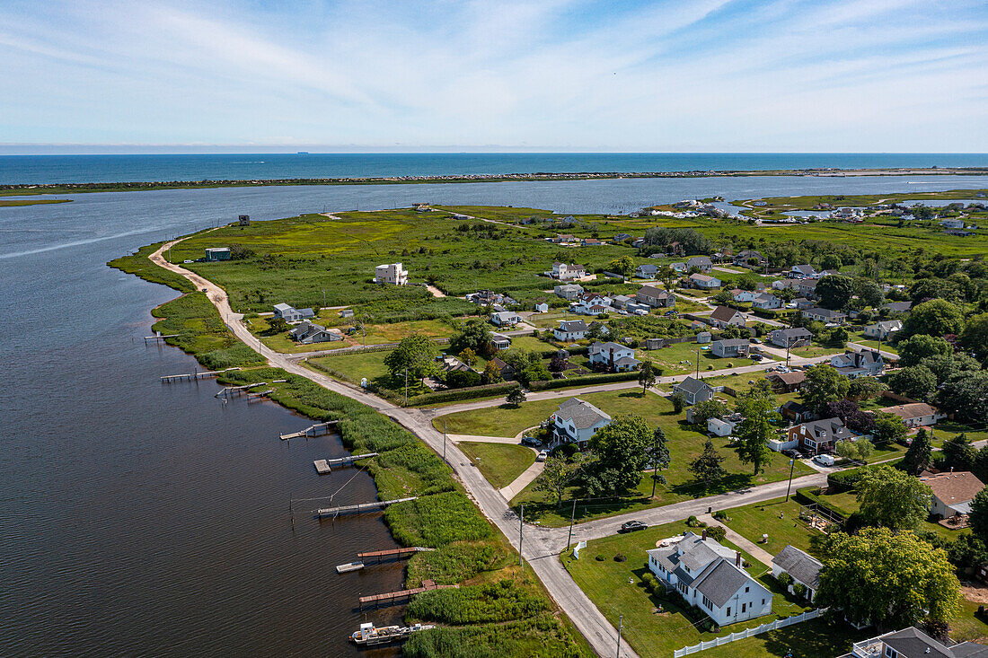 Luftaufnahme von Mastic Beach, Long Island, Vereinigte Staaten von Amerika, Nordamerika