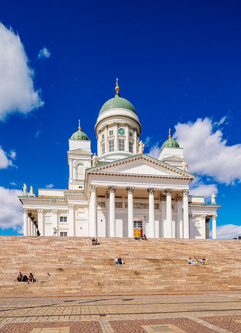 Lutherische Kathedrale am Senatsplatz, Helsinki, Kreis Uusimaa, Finnland, Europa
