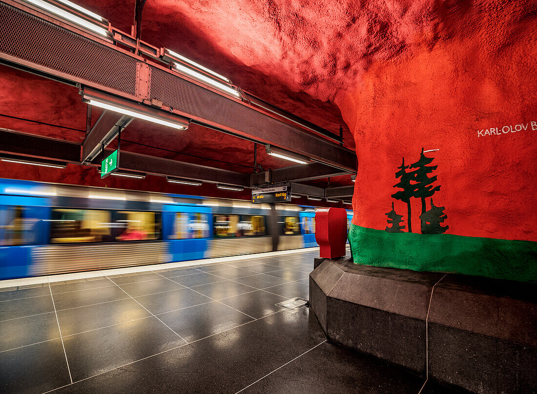 Solna Centrum Metro Station, Stockholm, Stockholm County, Sweden, Scandinavia, Europe