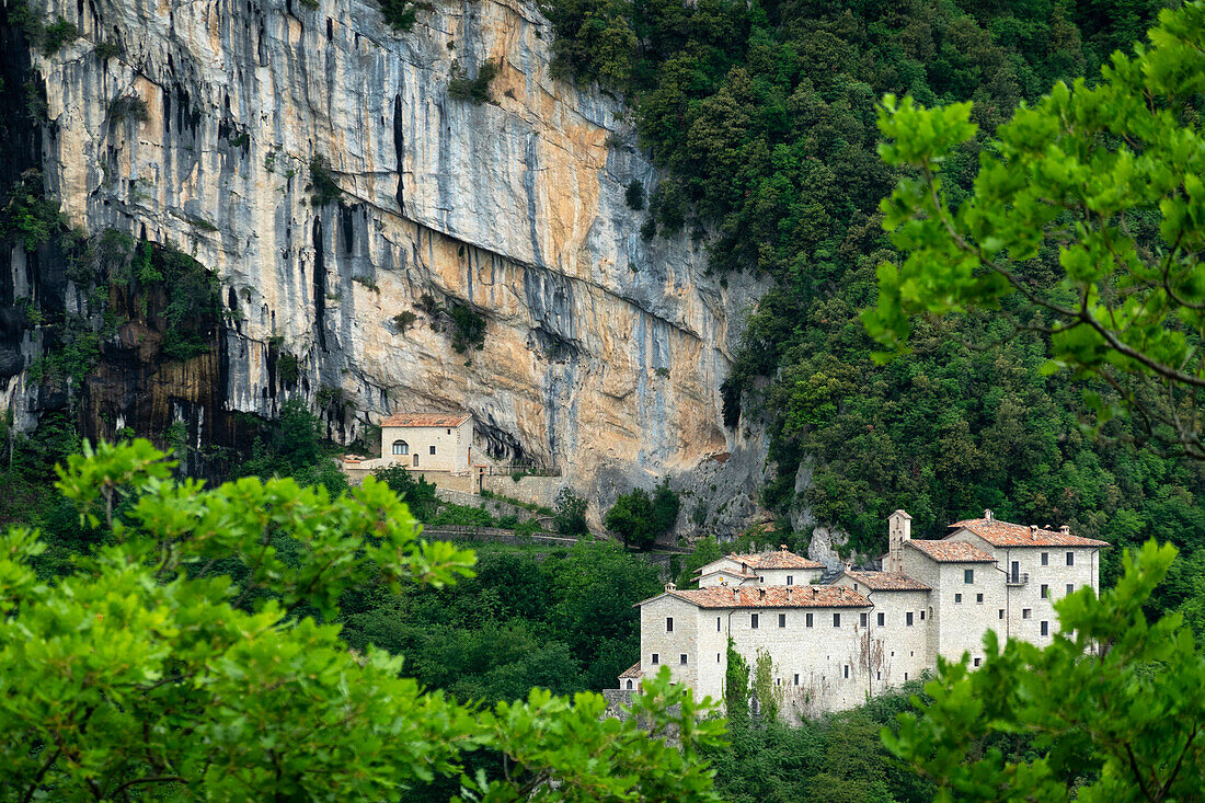 St. Girolamo Hermitage, Mount Cucco Park, Apennin, Umbrien, Italien, Europa