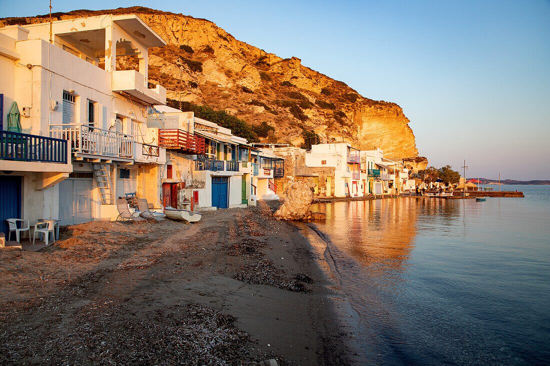 Malerisches buntes Dorf Klima, Insel Milos, Kykladen, griechische Inseln, Griechenland, Europa