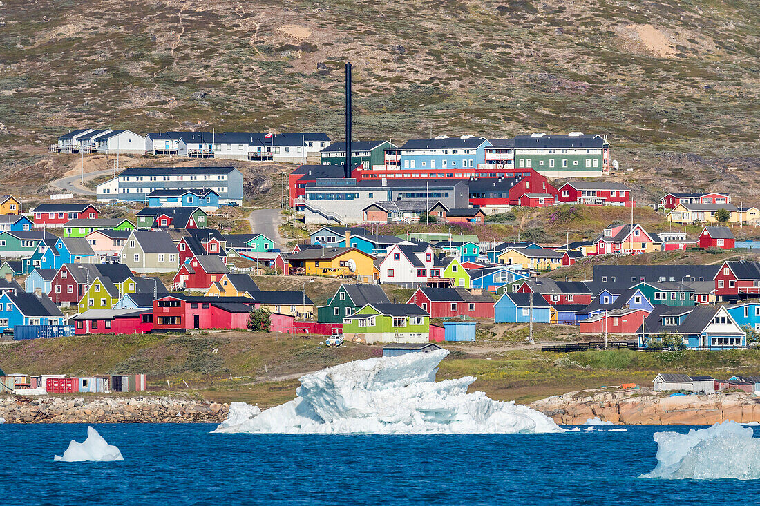 The small town Narsaq in the South of Greenland.