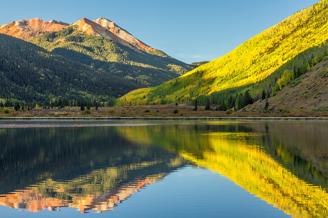 USA, Colorado, San-Juan-Berge. Crystal Lake Reflexion im Herbst