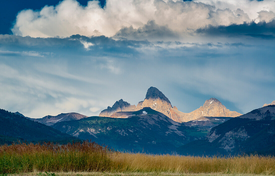 Landschaft von Mt. Owen, Grand Teton und Middle Teton von Driggs, Idaho