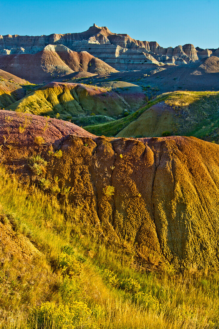 Painted Hills, Badlands Loop Trail, Badlands National Park, South Dakota, USA