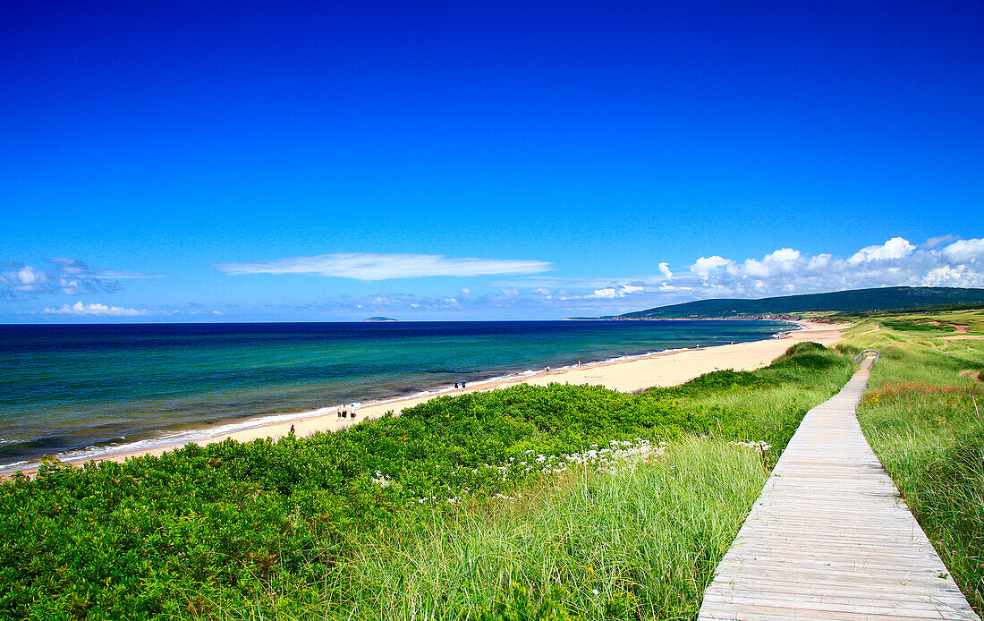 Nordamerika, Kanada, Neuschottland, Cape Breton, Inverness Beach Boardwalk