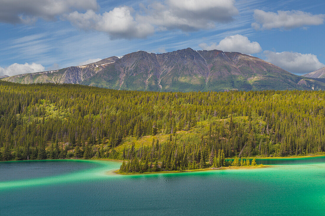 Canada, Yukon Territory, Emerald Lake north of Carcross