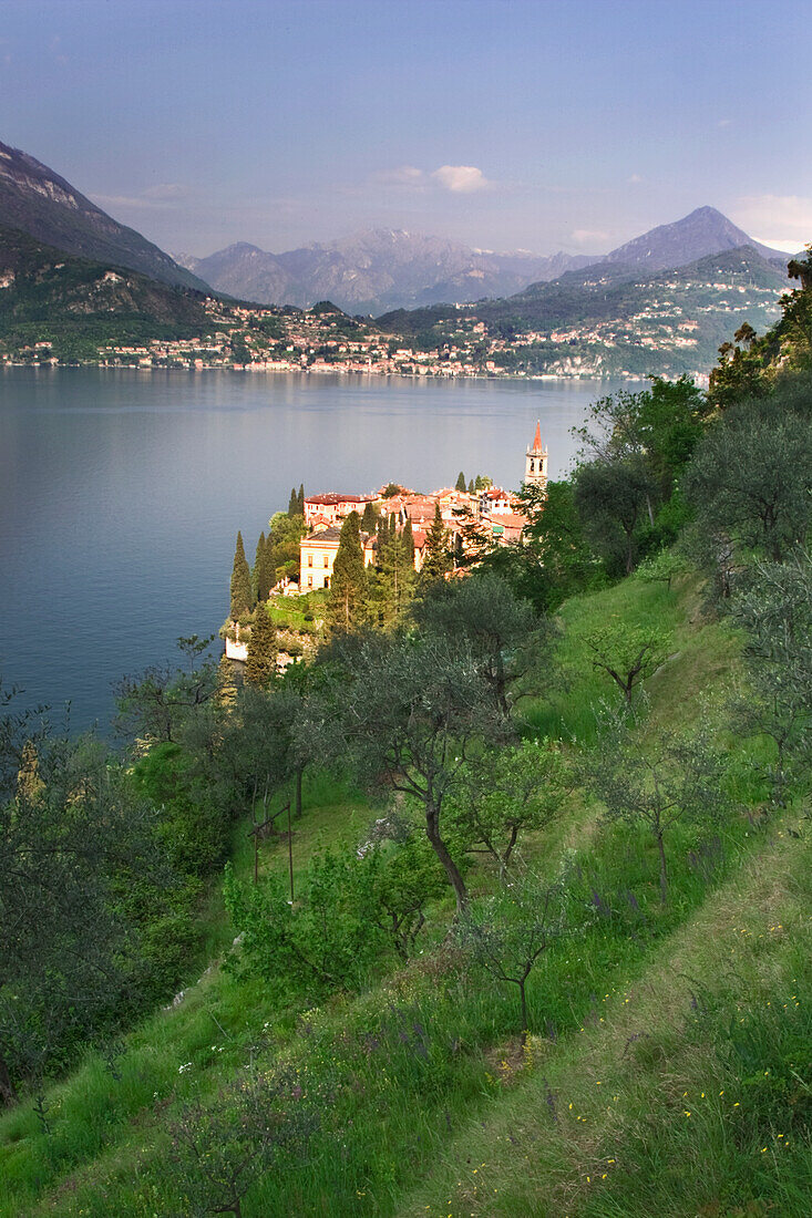 Europe, Italy, Varenna. Lake Como landscape.