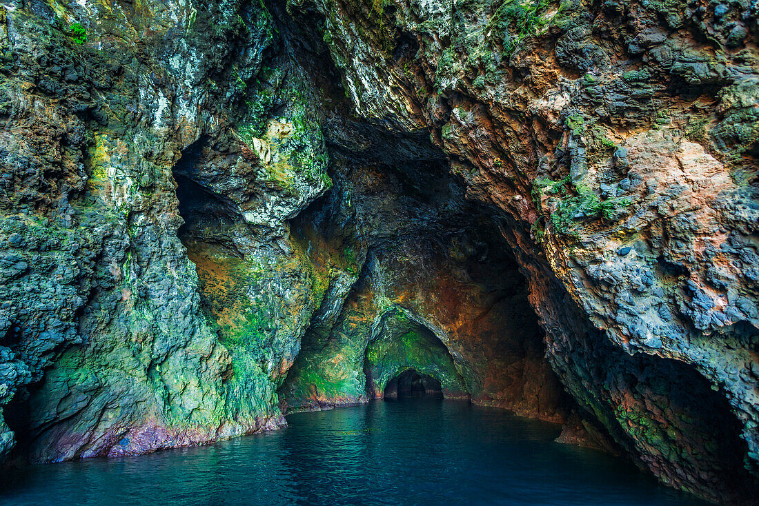 Painted Cave, Santa Cruz Island, Channel Islands National Park, California, USA.