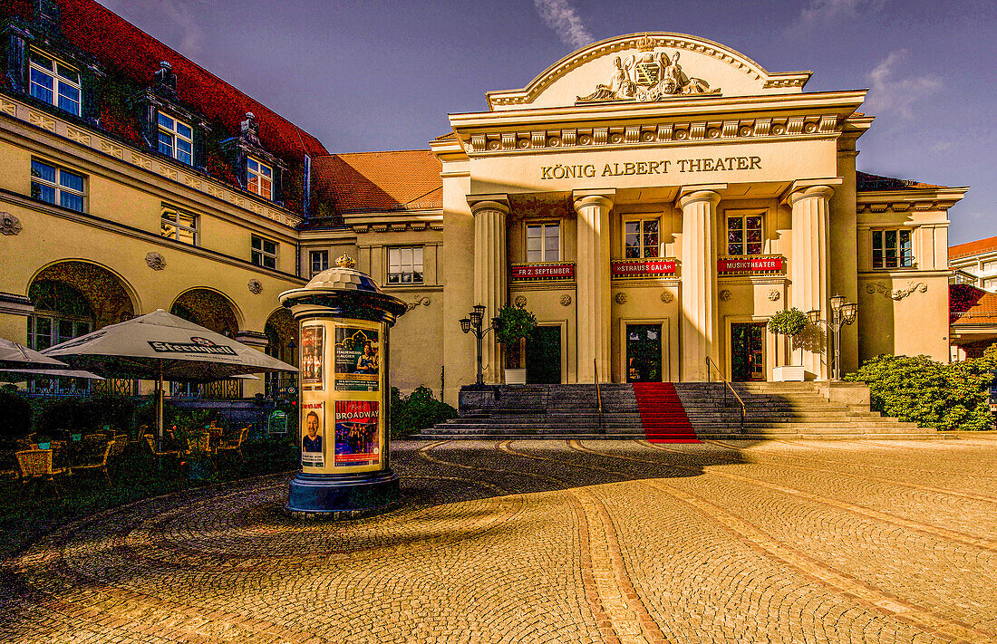 König Albert Theater, Theaterplatz, Bad Elster, Vogtland, Sachsen, Deutschland