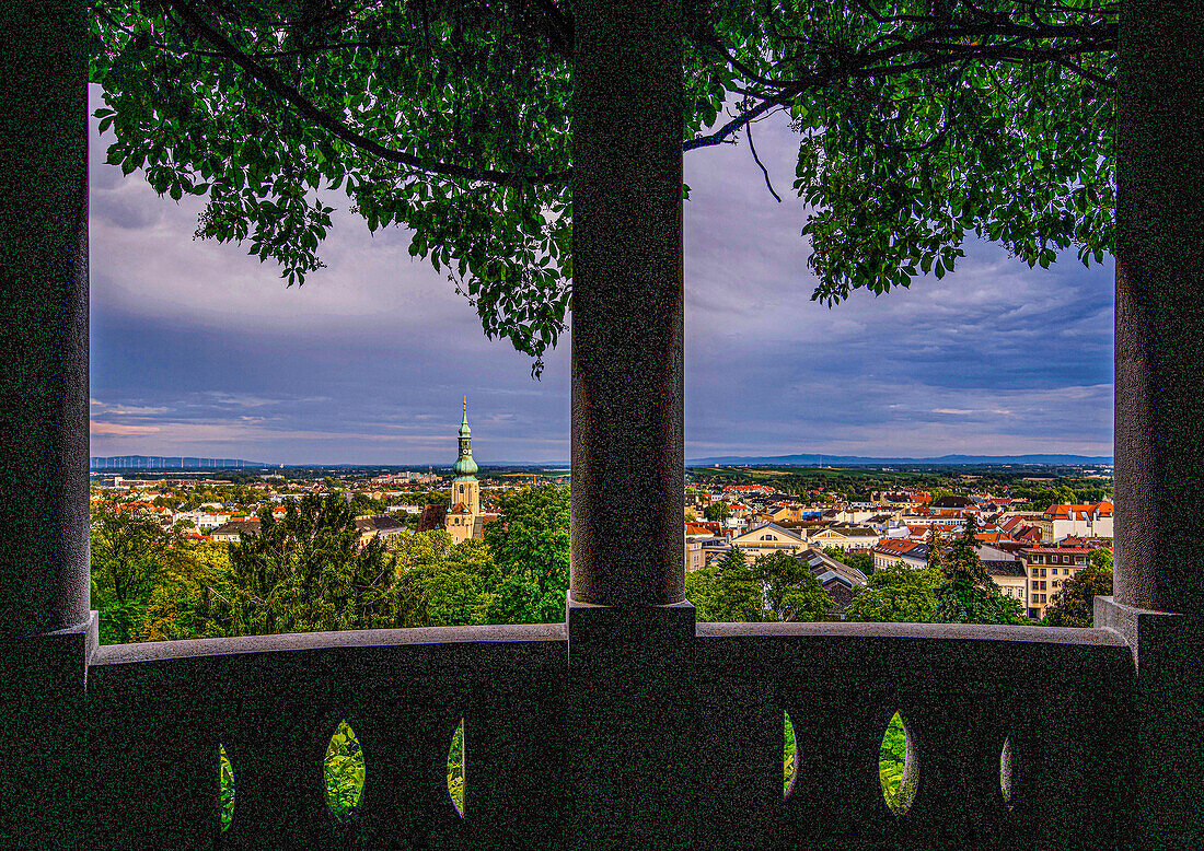 Blick vom Beethoven-Tempel im Kurpark von Baden bei Wien, Bundesland Niederösterreich, Österreich