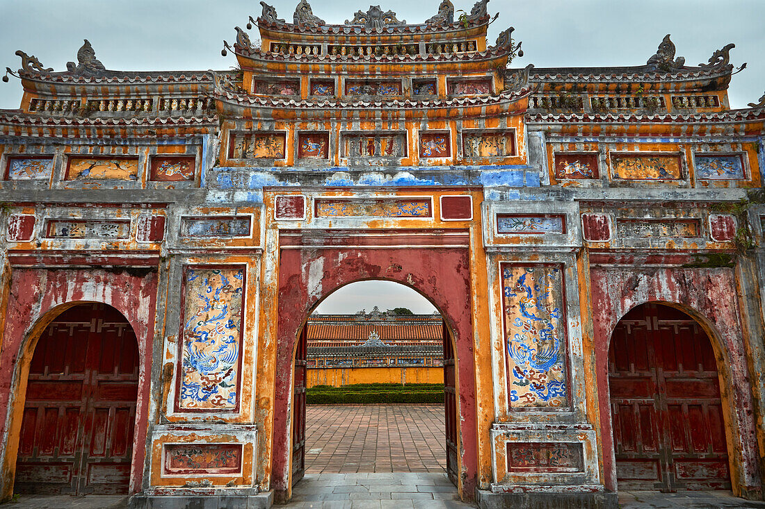Cua Tho Chi gate, historic Hue Citadel, Imperial City, Hue, North Central Coast, Vietnam