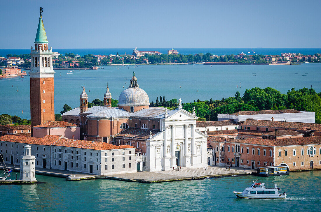 Kirche San Giorgio Maggiore und die Lagune von Venedig, Venedig, Venetien, Italien