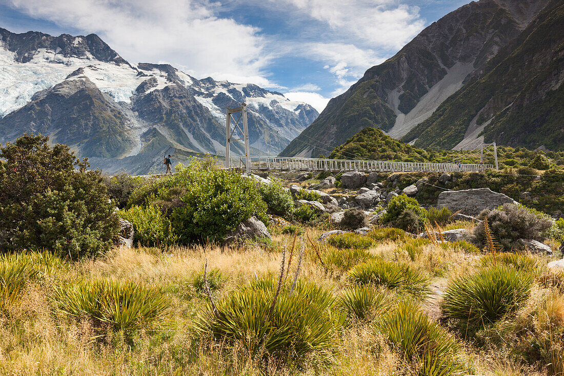 Neuseeland, Südinsel, Canterbury, Aoraki-Mt. Cook-Nationalpark, Wanderung im Hooker Valley