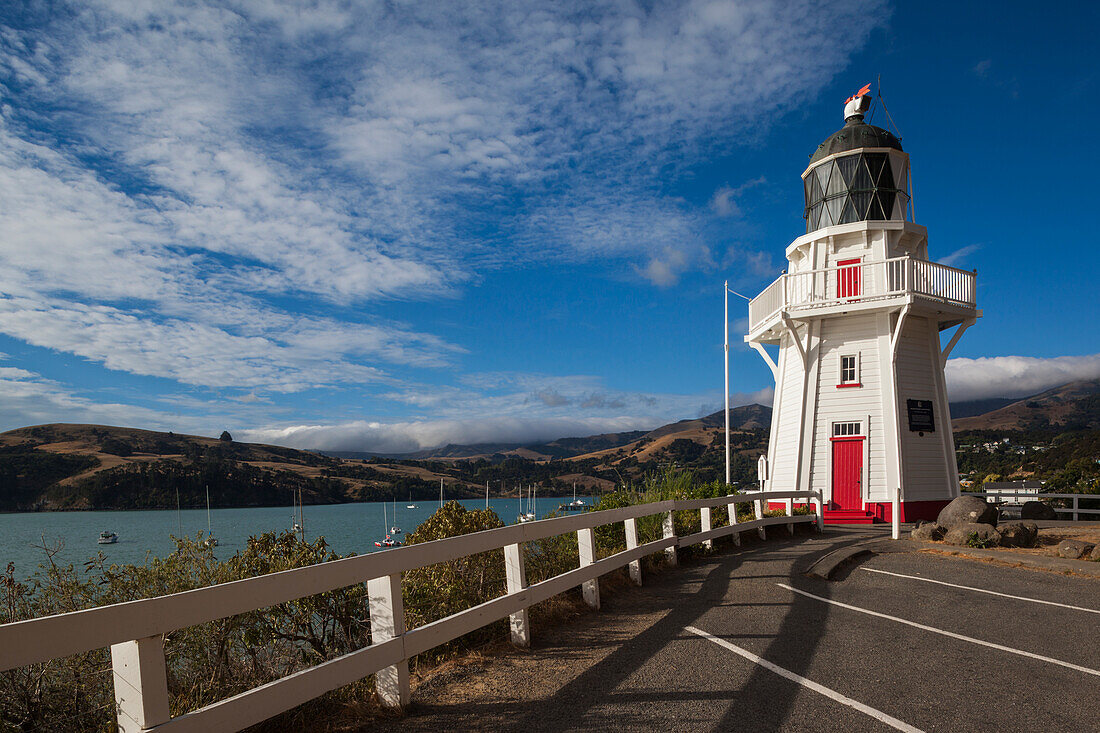 New Zealand, South Island, Canterbury, Banks Peninsula, Akaroa, Akaroa Lighthouse