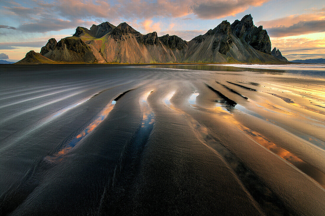 Vestrahorn beach near Hofn in the southeast of Iceland