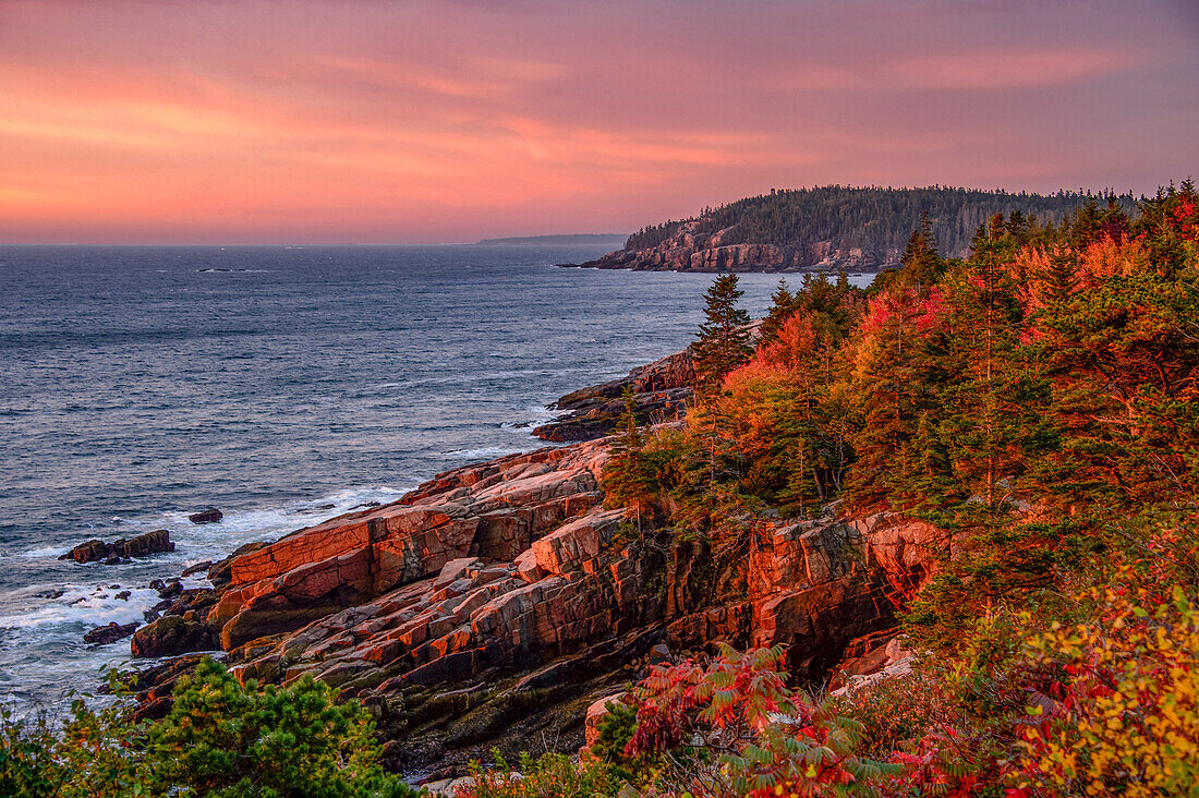 USA, Acadia National Park. Coastal sunrise.