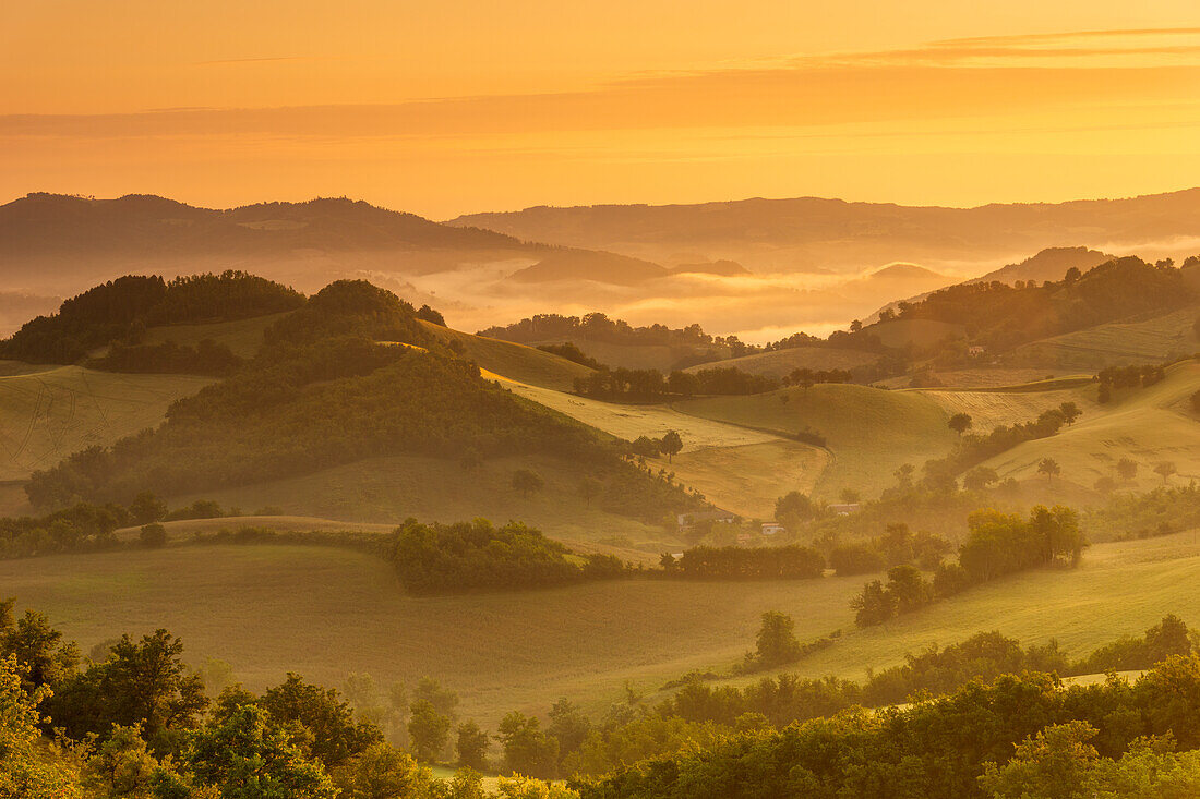 Sunrise in Marche, Italy, Europe
