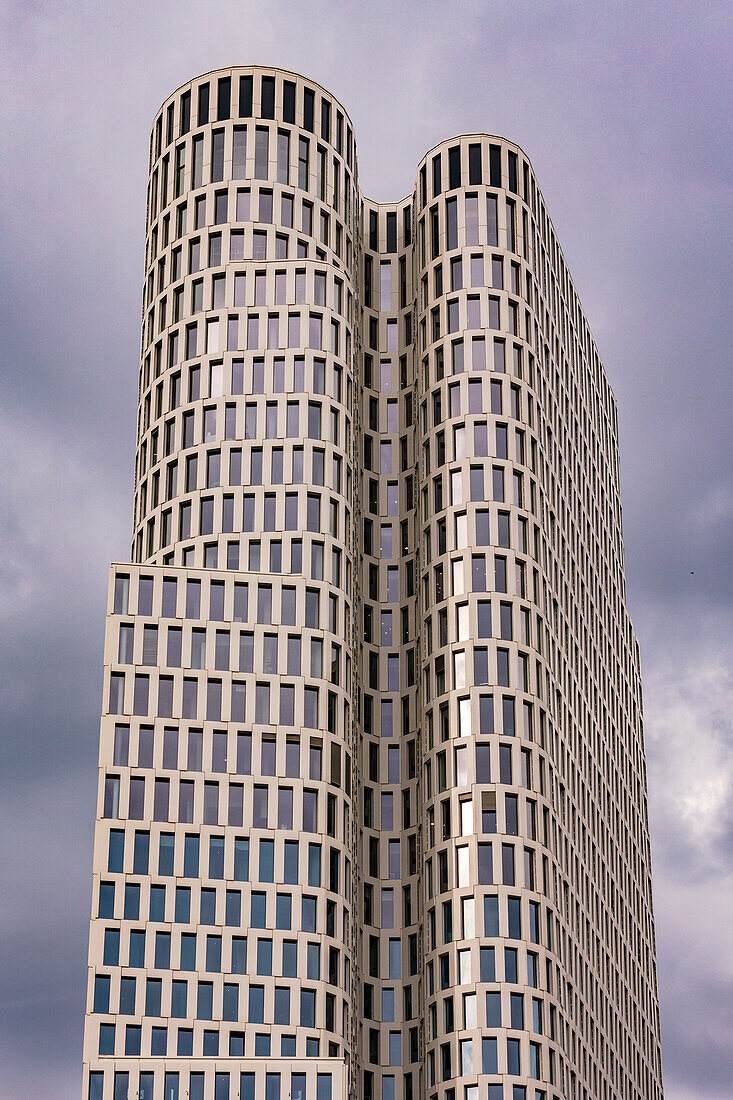 Modern skyscraper with curves and corners, Breitscheidplatz, Berlin, Germany