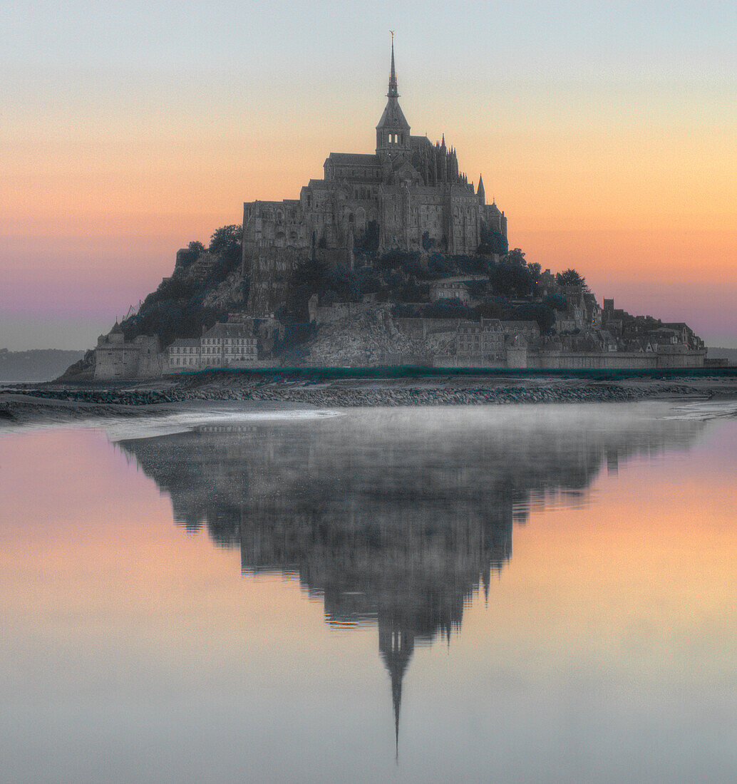 Mont Saint-Michel on the Normandy coast of France