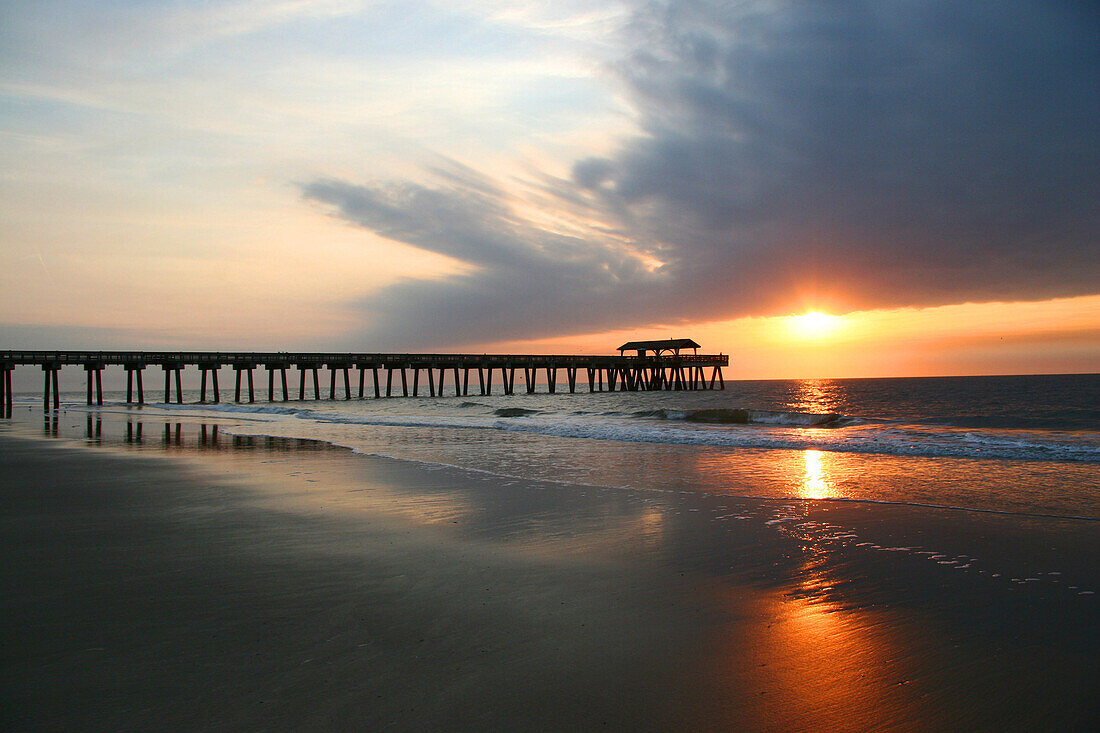 Sunrise on Tybee Island Beach, Georgia, USA