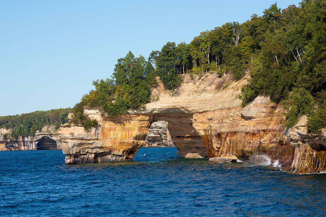 Michigan, Upper Peninsula, Pictured Rocks National Lakeshore, Lover's Leap